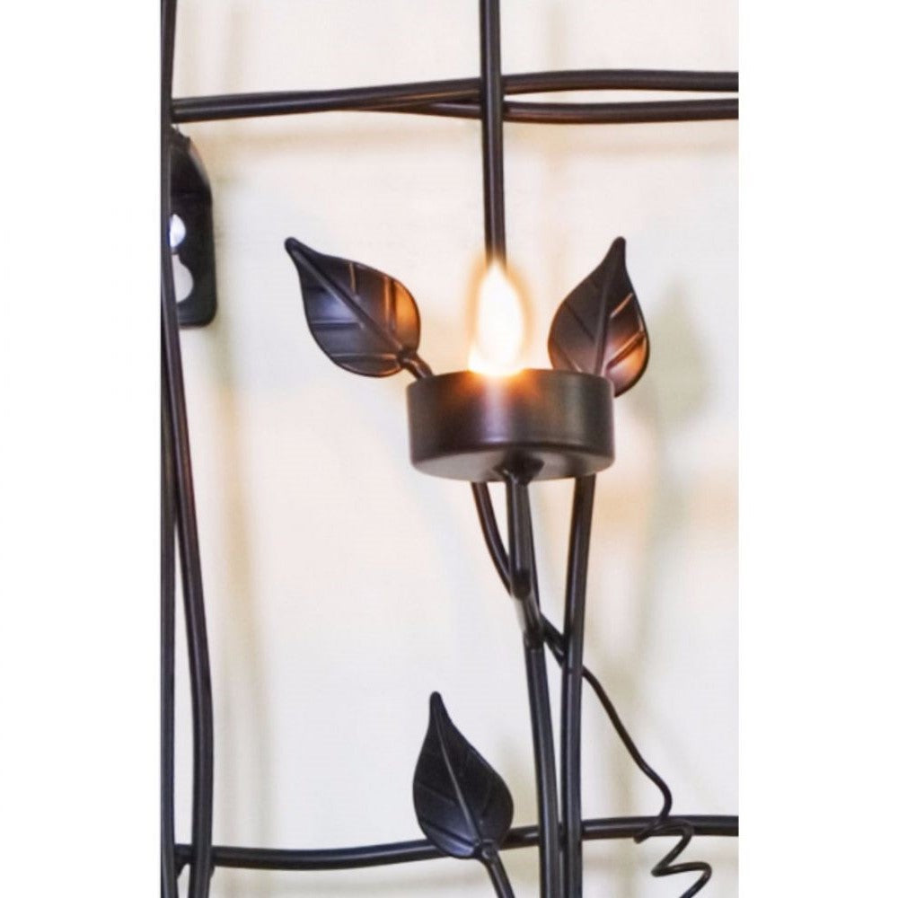 Intricate Leaves Tealight Holders Wall Hanging Decor