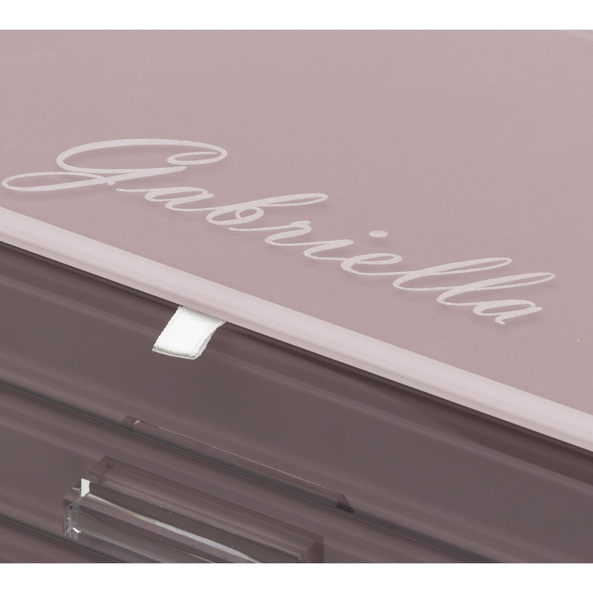 Personalised Isabella 3 Tiers Jewellery Box Medium Dusty Rose