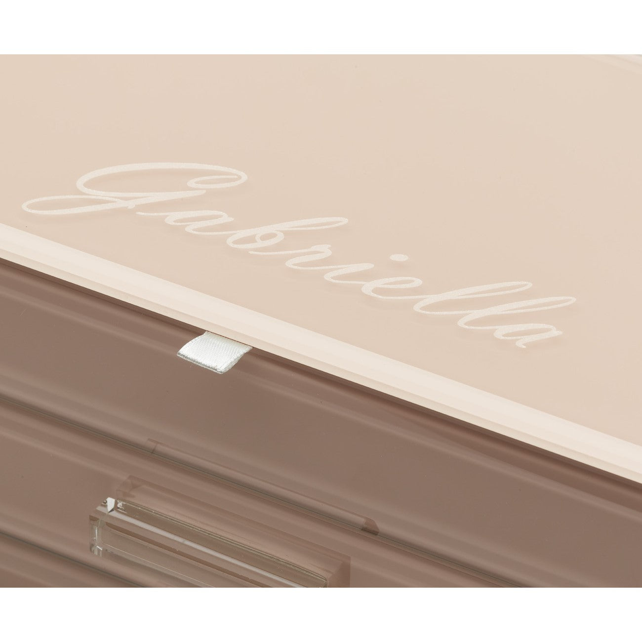 Personalised Isabella 3 Tiers Jewellery Box Extra Large Blush