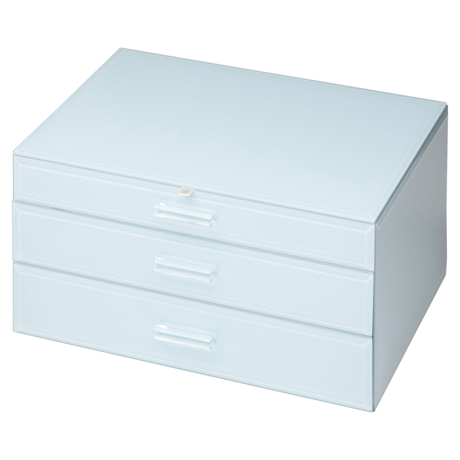 Personalised Isabella 3 Tiers Jewellery Box Extra Large Duck Egg Blue