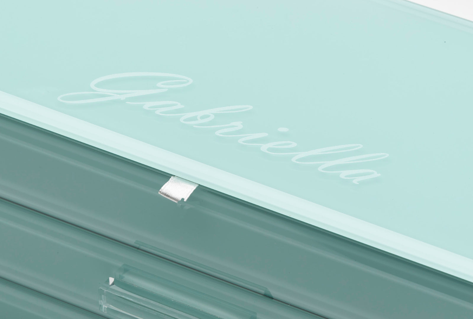 Personalised Isabella 3 Tiers Jewellery Box Extra Large Mint