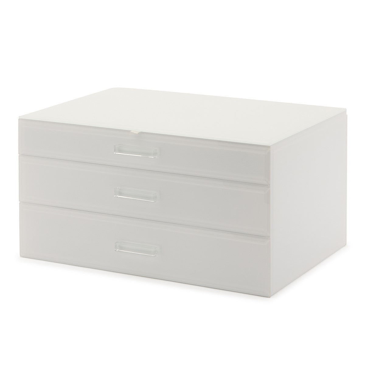 Personalised Isabella 3 Tiers Jewellery Box Extra Large White