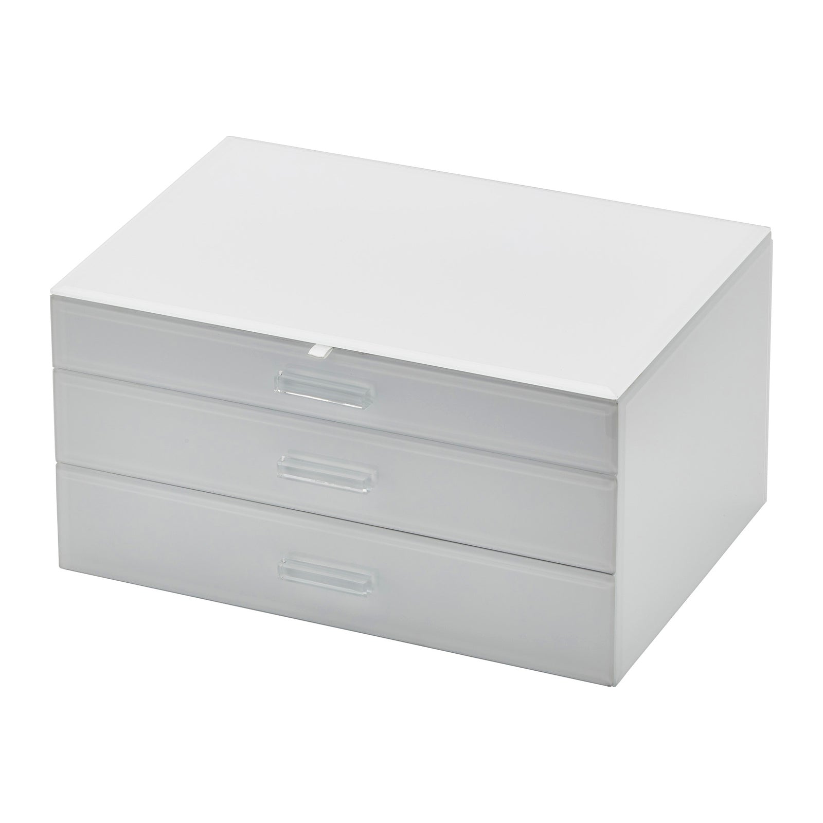 Personalised Isabella 3 Tiers Jewellery Box Extra Large White