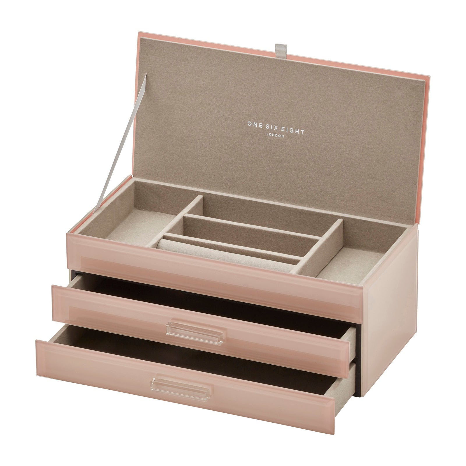 Personalised Isabella 3 Tiers Jewellery Box Large Blush