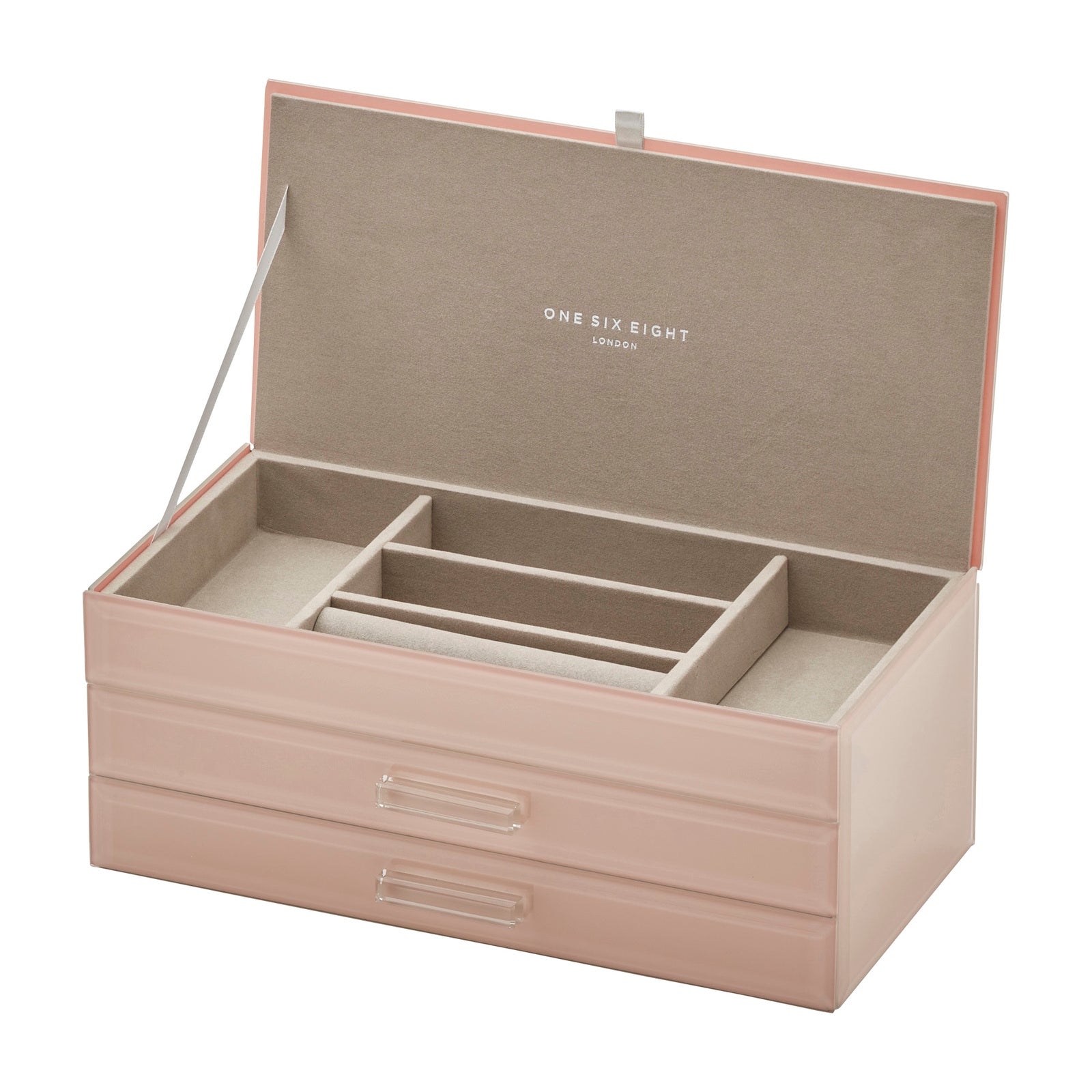 Personalised Isabella 3 Tiers Jewellery Box Large Blush