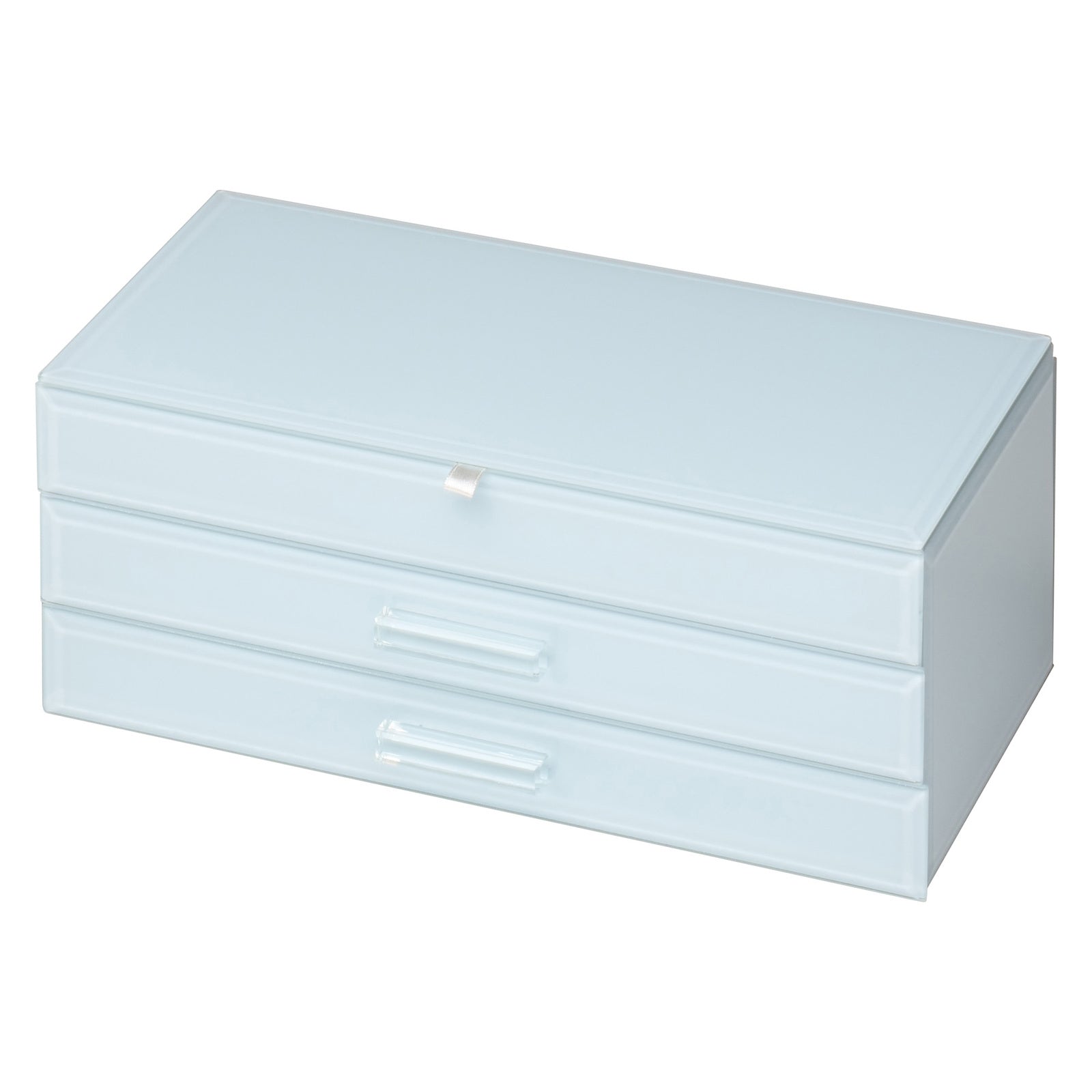 Personalised Isabella 3 Tiers Jewellery Box Large Duck Egg Blue