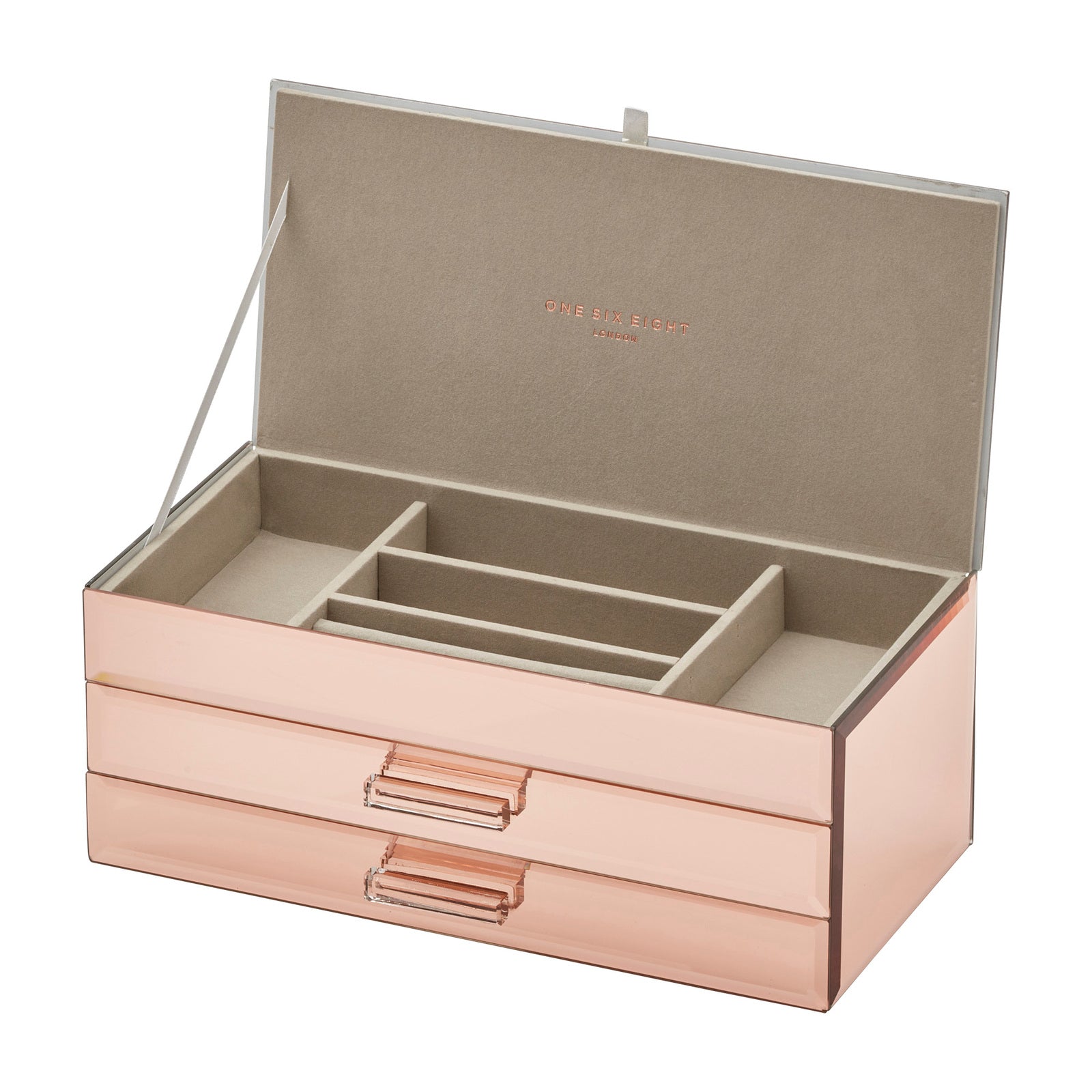 Personalised Isabella 3 Tiers Jewellery Box Large Rose Gold