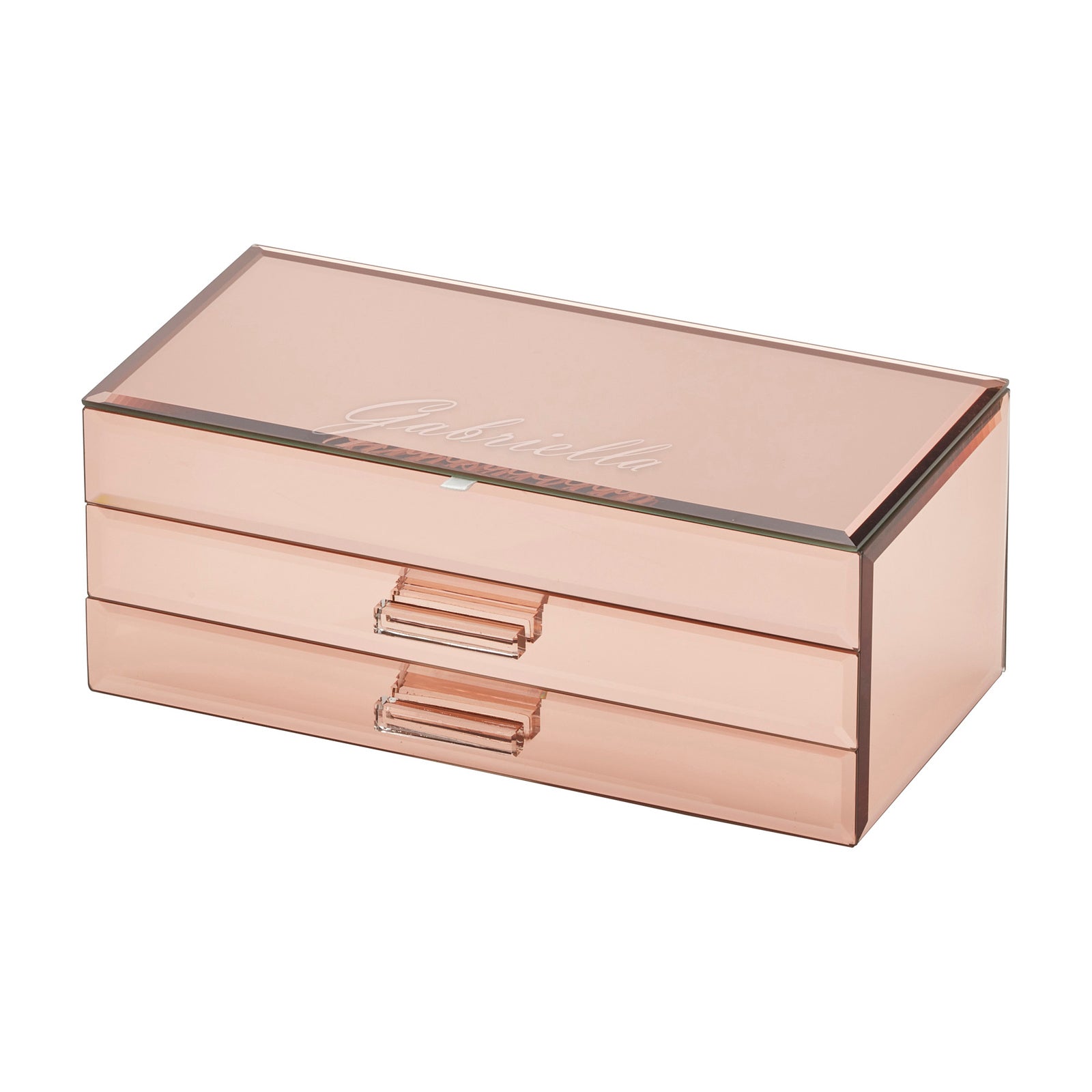 Personalised Isabella 3 Tiers Jewellery Box Large Rose Gold