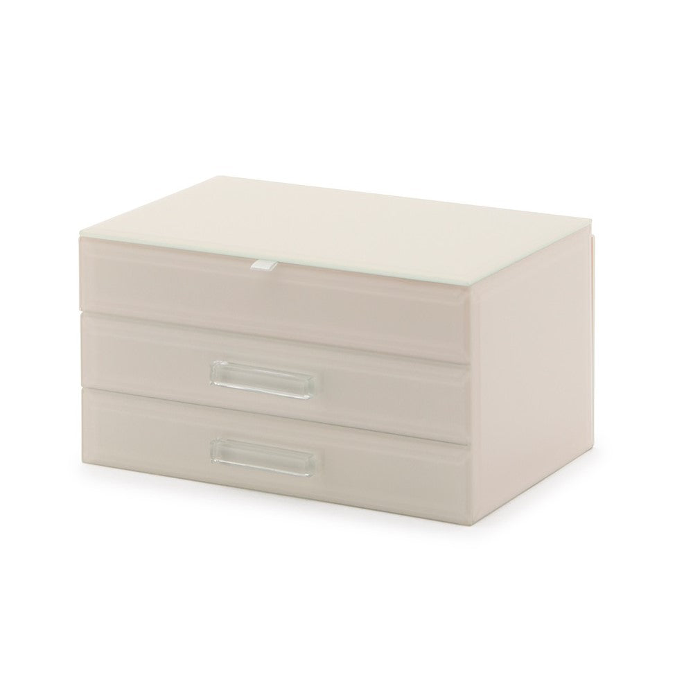 Personalised Isabella 3 Tiers Jewellery Box Medium Nude