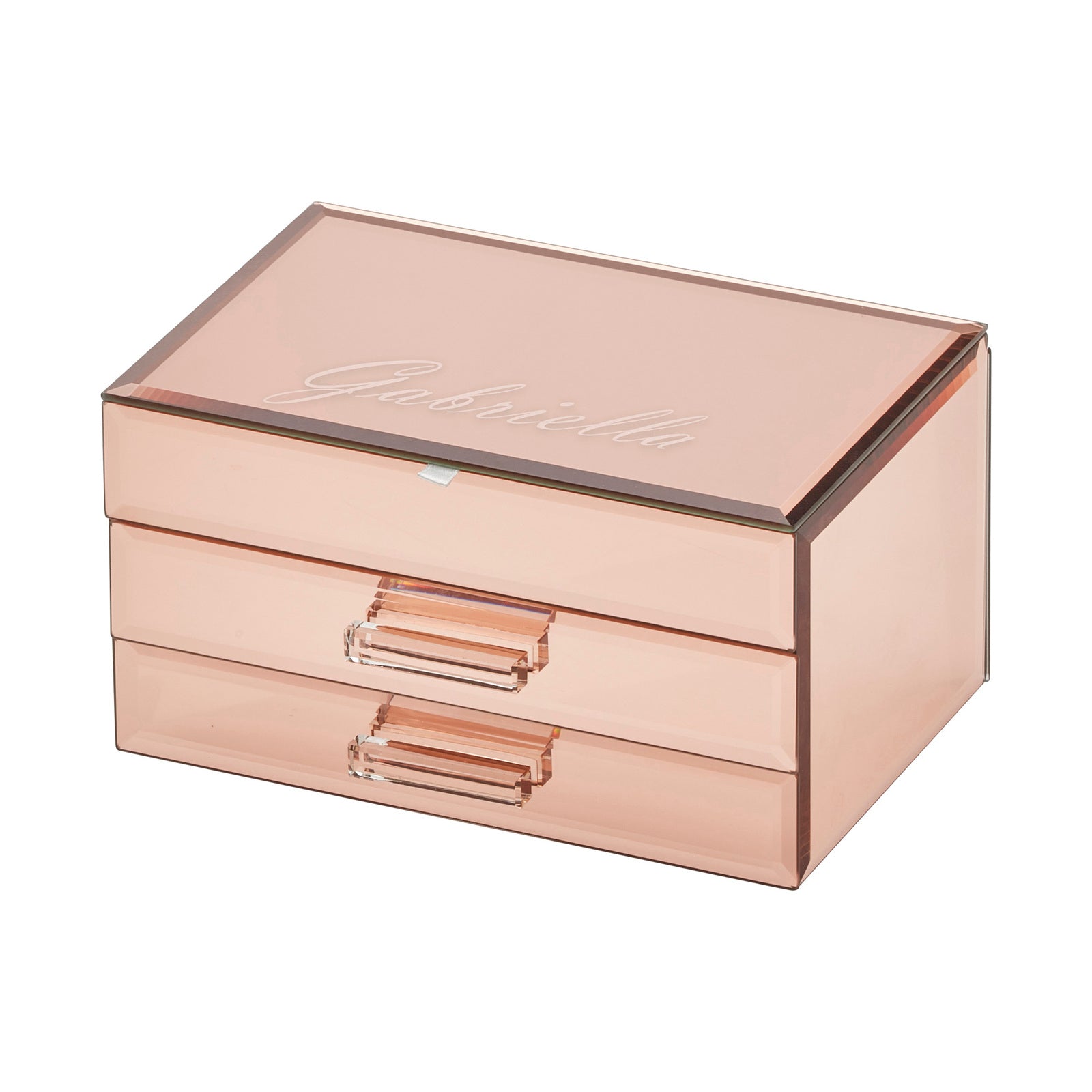 Personalised Isabella  3 Tiers Jewellery Box Medium Rose Gold