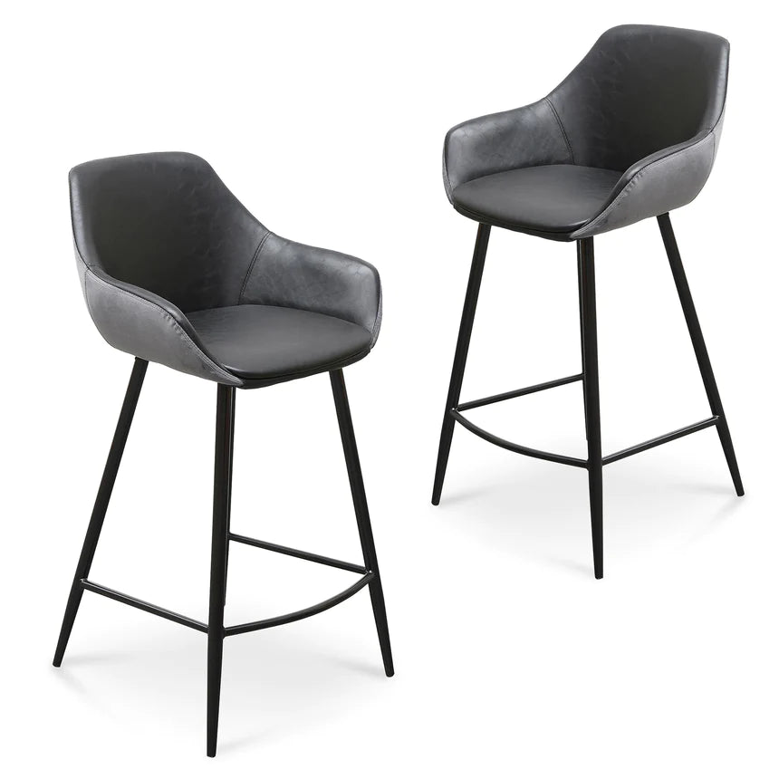 Island Escape Bar Stool - Black (Set of 2)