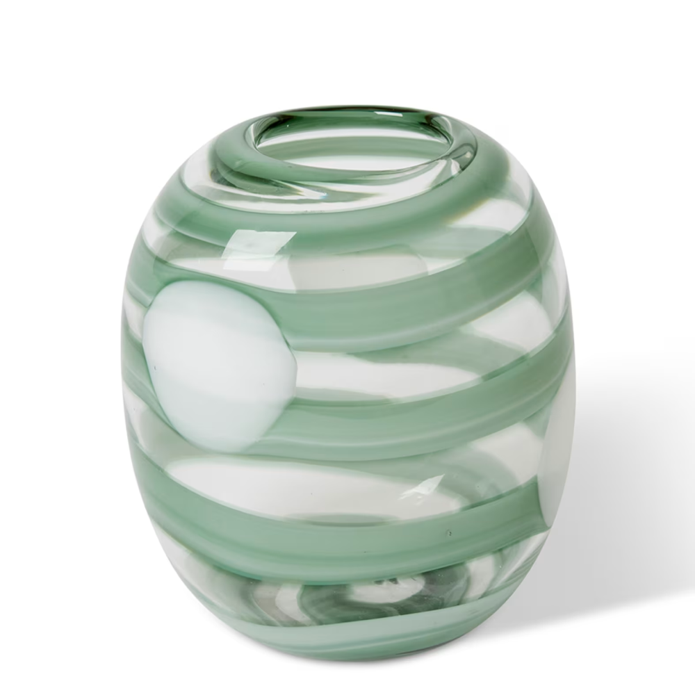 Italian Round Design Glass Belle Vase