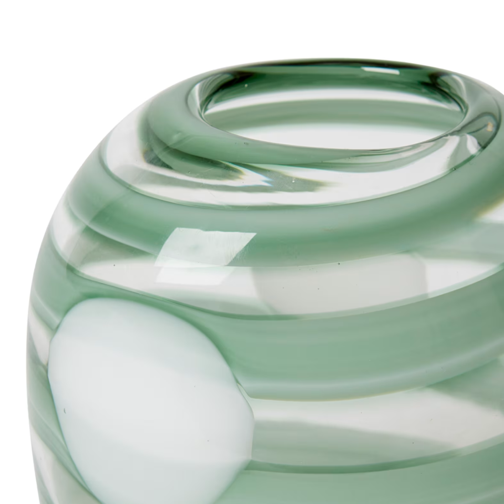 Italian Round Design Glass Belle Vase