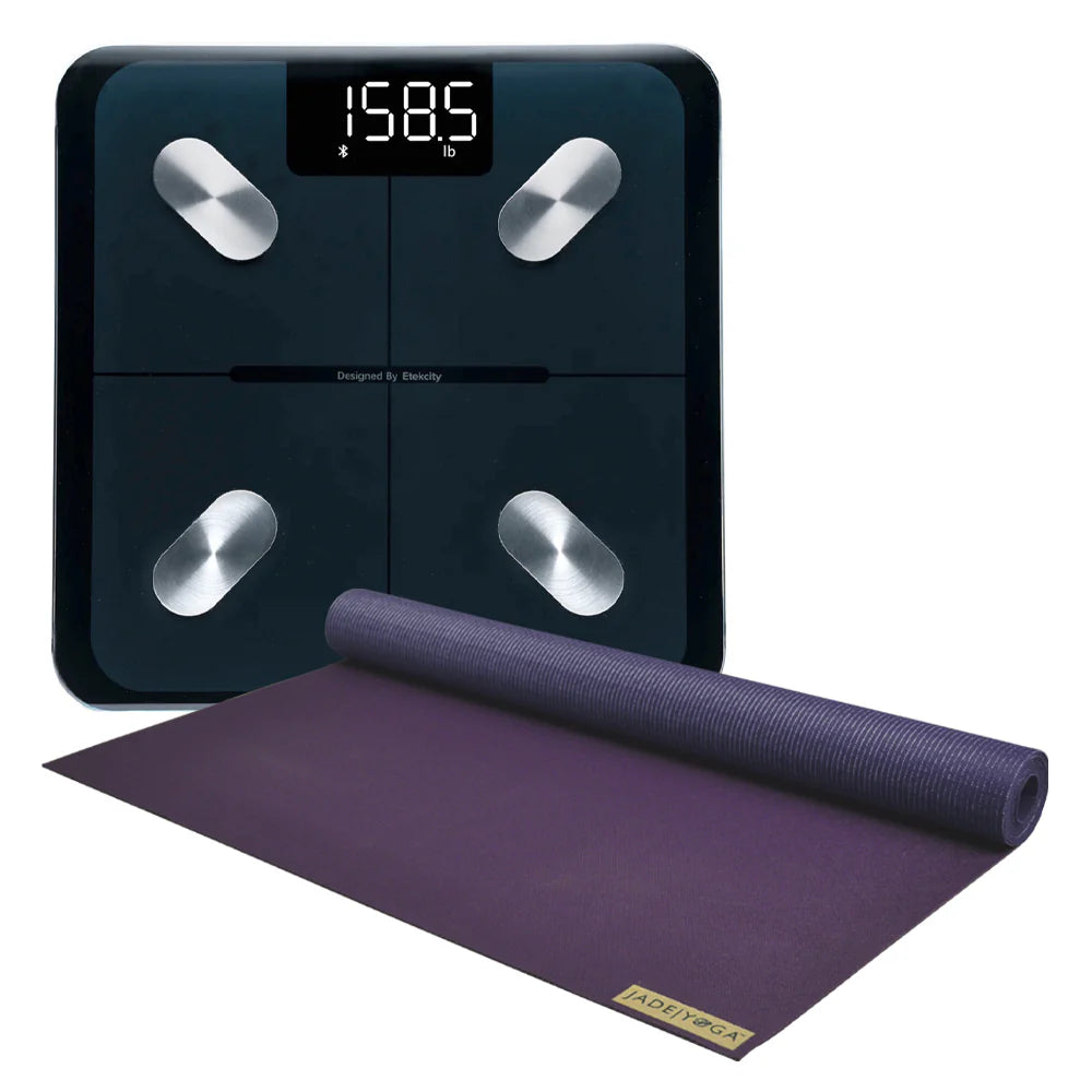 Jade Yoga Voyager Mat & Body Weight Scale Combo - Available in 4 Colors