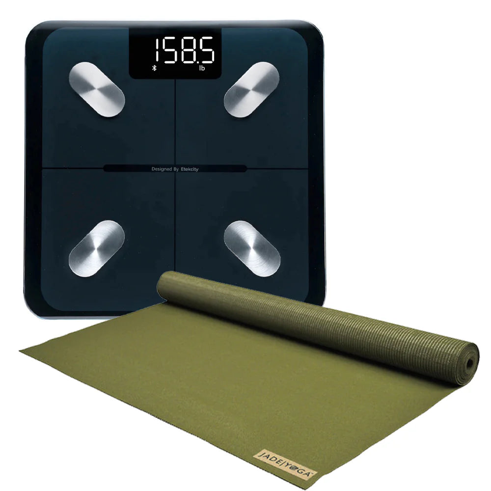 Jade Yoga Voyager Mat & Body Weight Scale Combo - Available in 4 Colors