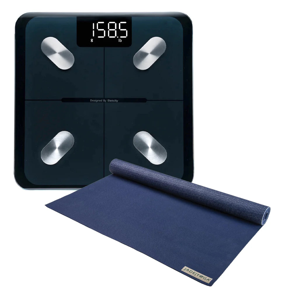 Jade Yoga Voyager Mat & Body Weight Scale Combo - Available in 4 Colors