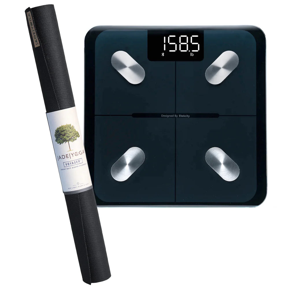 Jade Yoga Voyager Mat & Body Weight Scale Combo - Available in 4 Colors