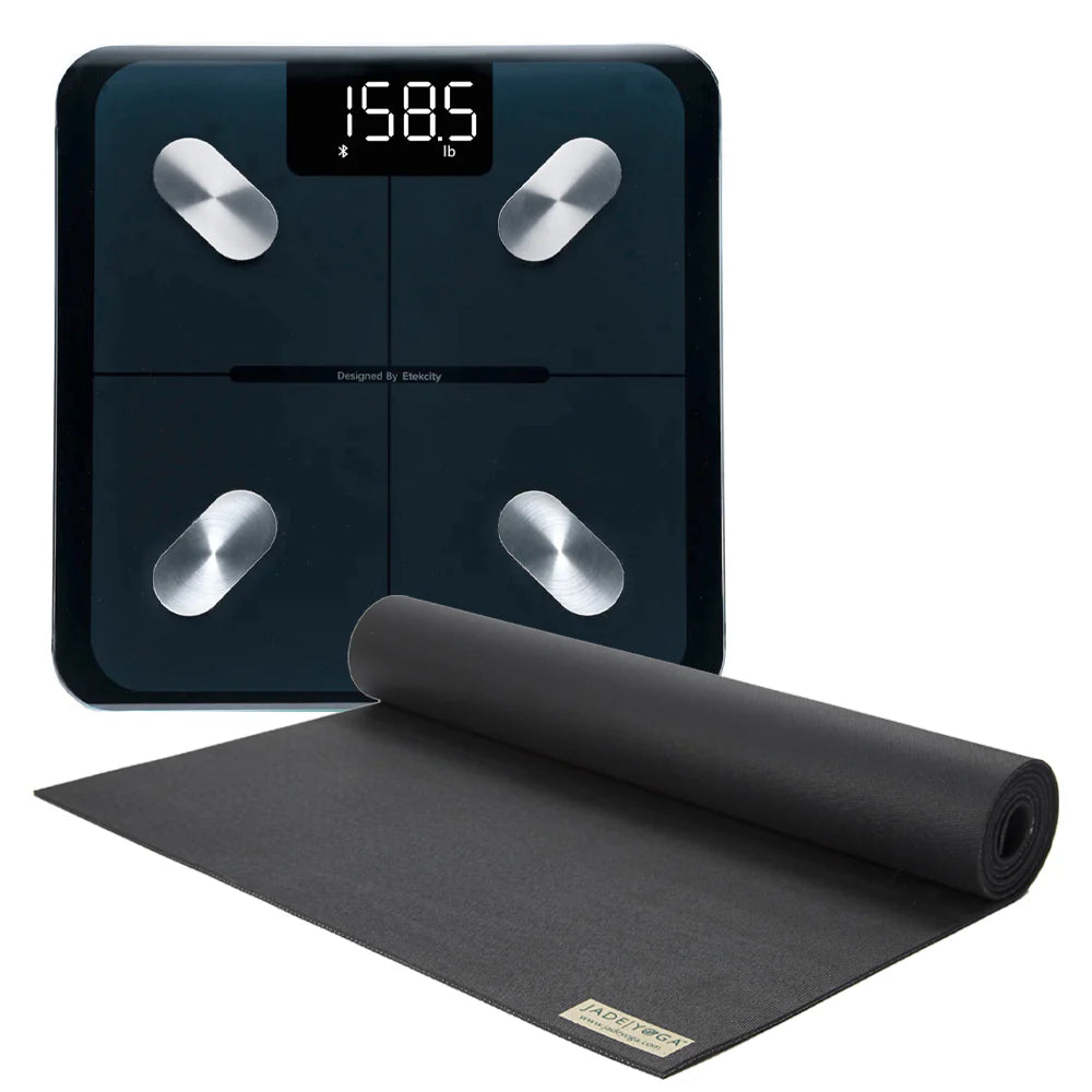 Jade Yoga Voyager Mat & Body Weight Scale Combo - Available in 4 Colors