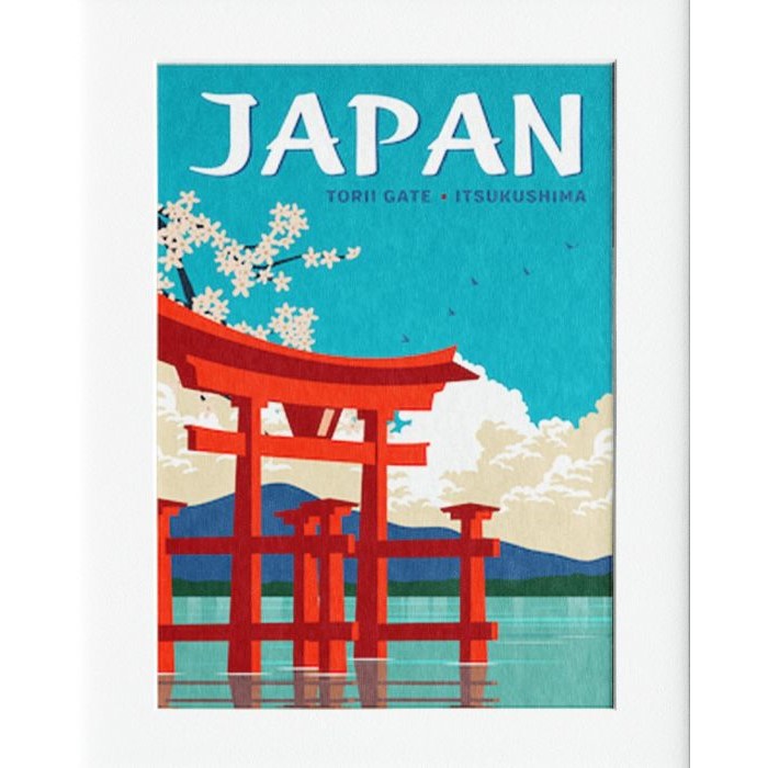 Japan Mounted Print Wall Decor - 40x50cms