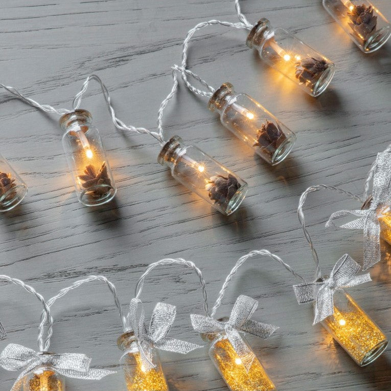 Jarful of Joy Glowing Cones in 10 LED String Lights