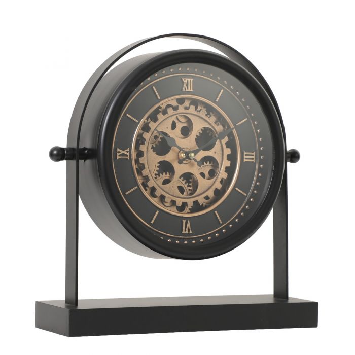 John Bedside Table Exposed Gear Movement Clock