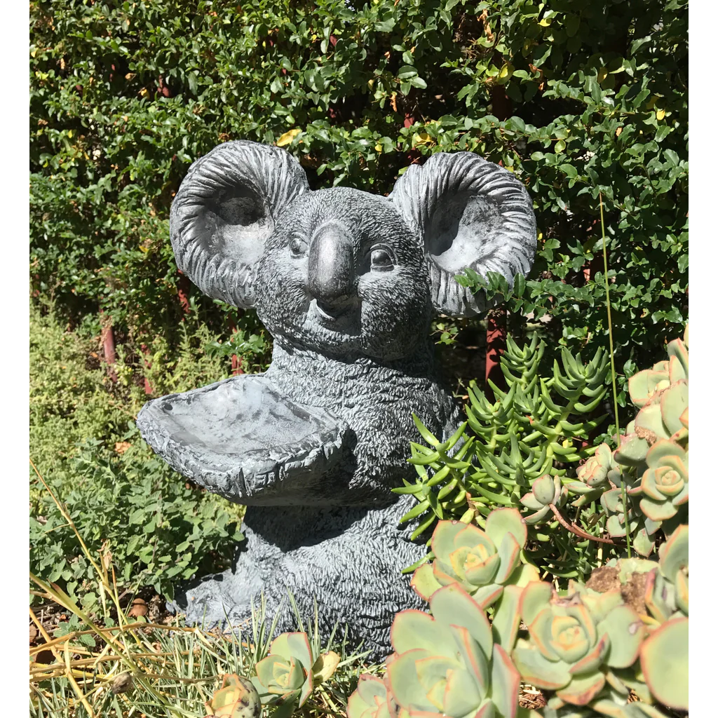 Joyful Koala with Tray Statue