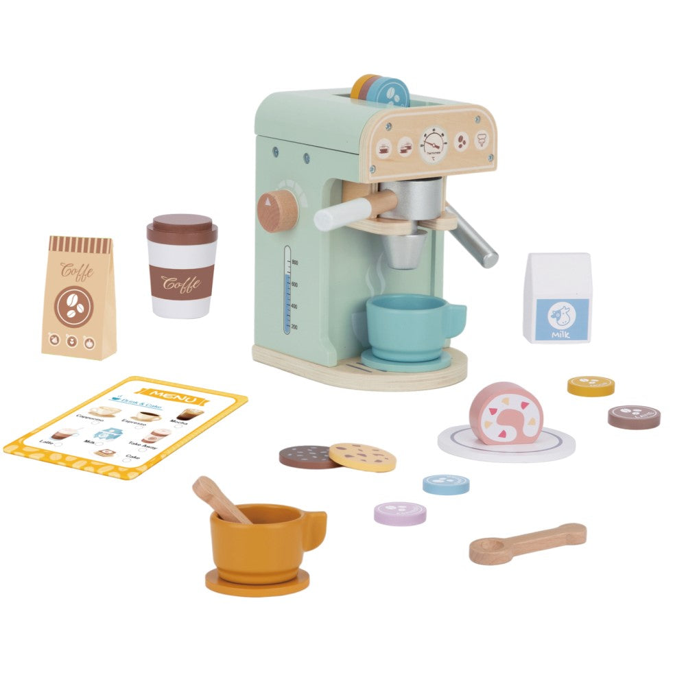 Joyful Wooden Barista Coffee Machine Set