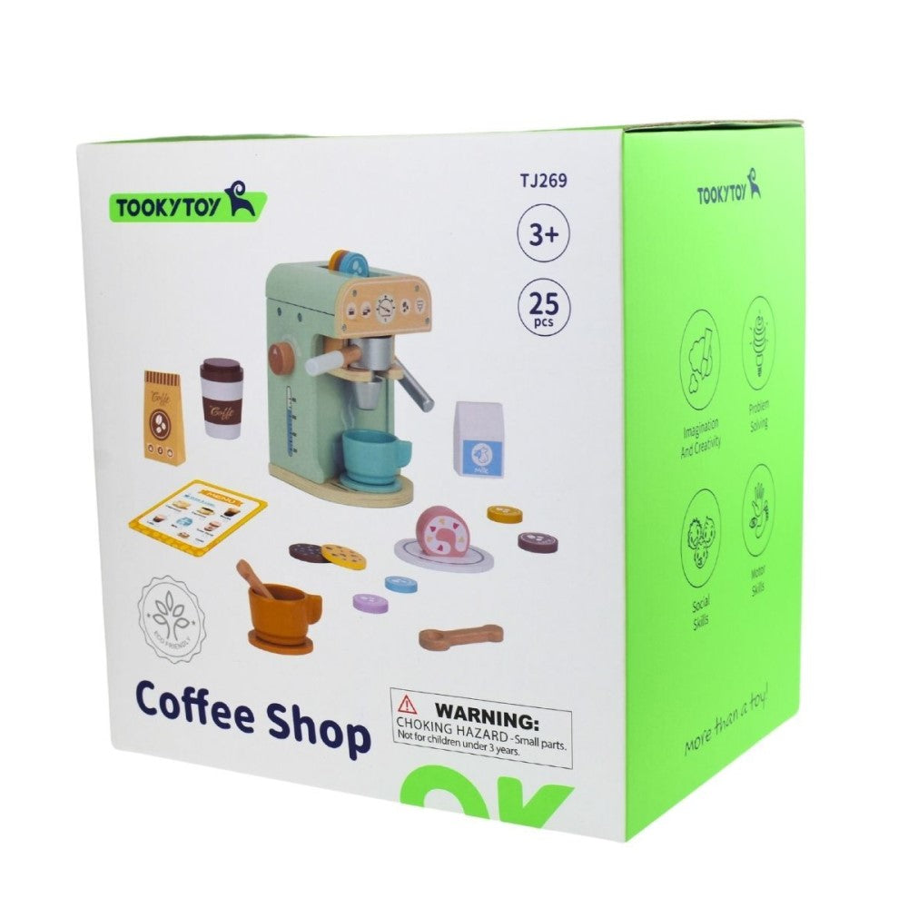 Joyful Wooden Barista Coffee Machine Set