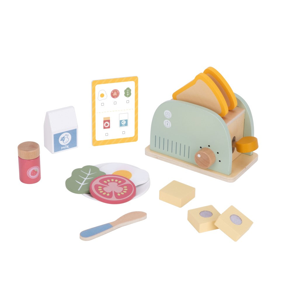 Joyful Kids Wooden Toaster Set