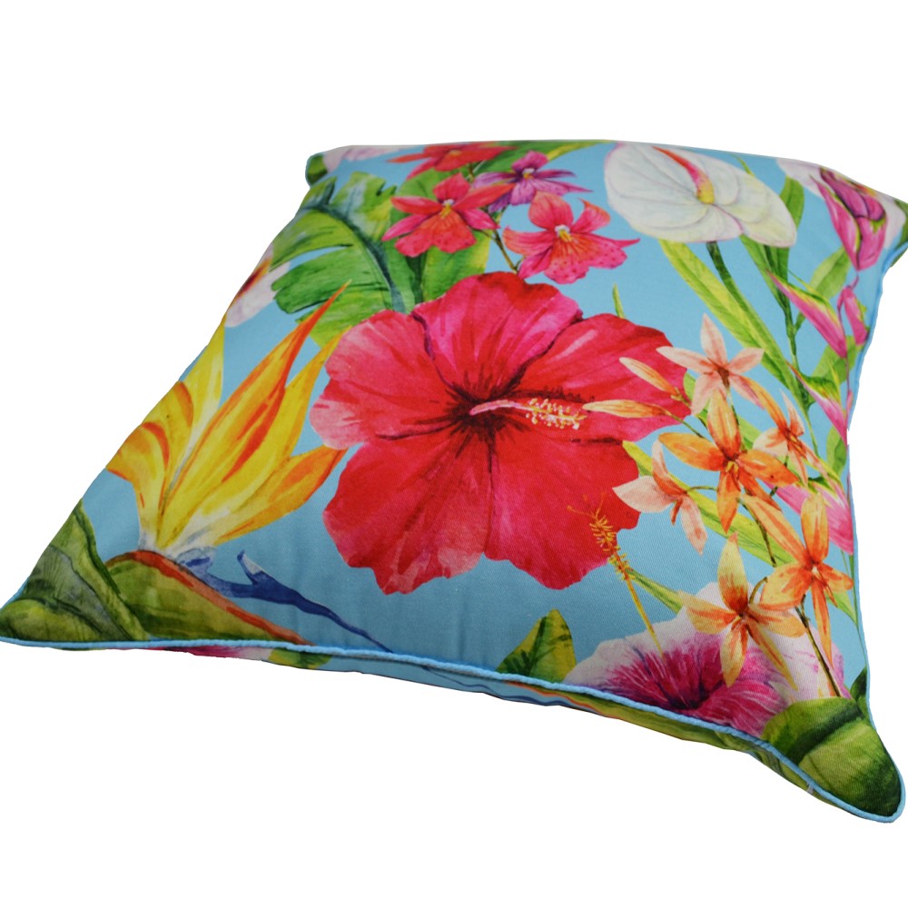 Jungle Floral Cushion With Recycled Fill 45 X 45cms