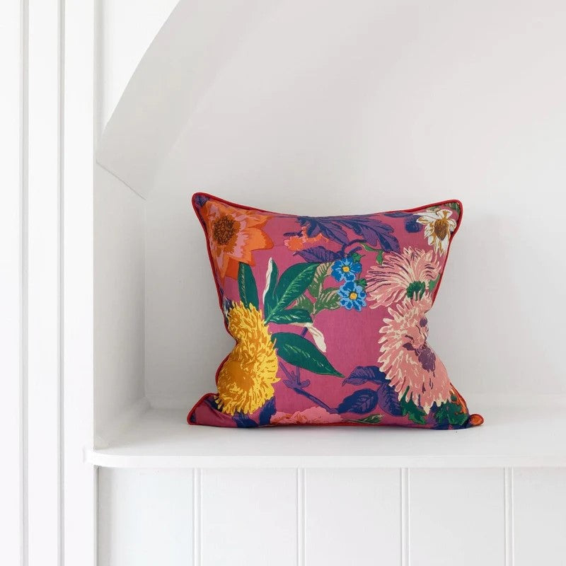 Jungle Floral Inspired Cushion Cover 50 x 50cms - Pink