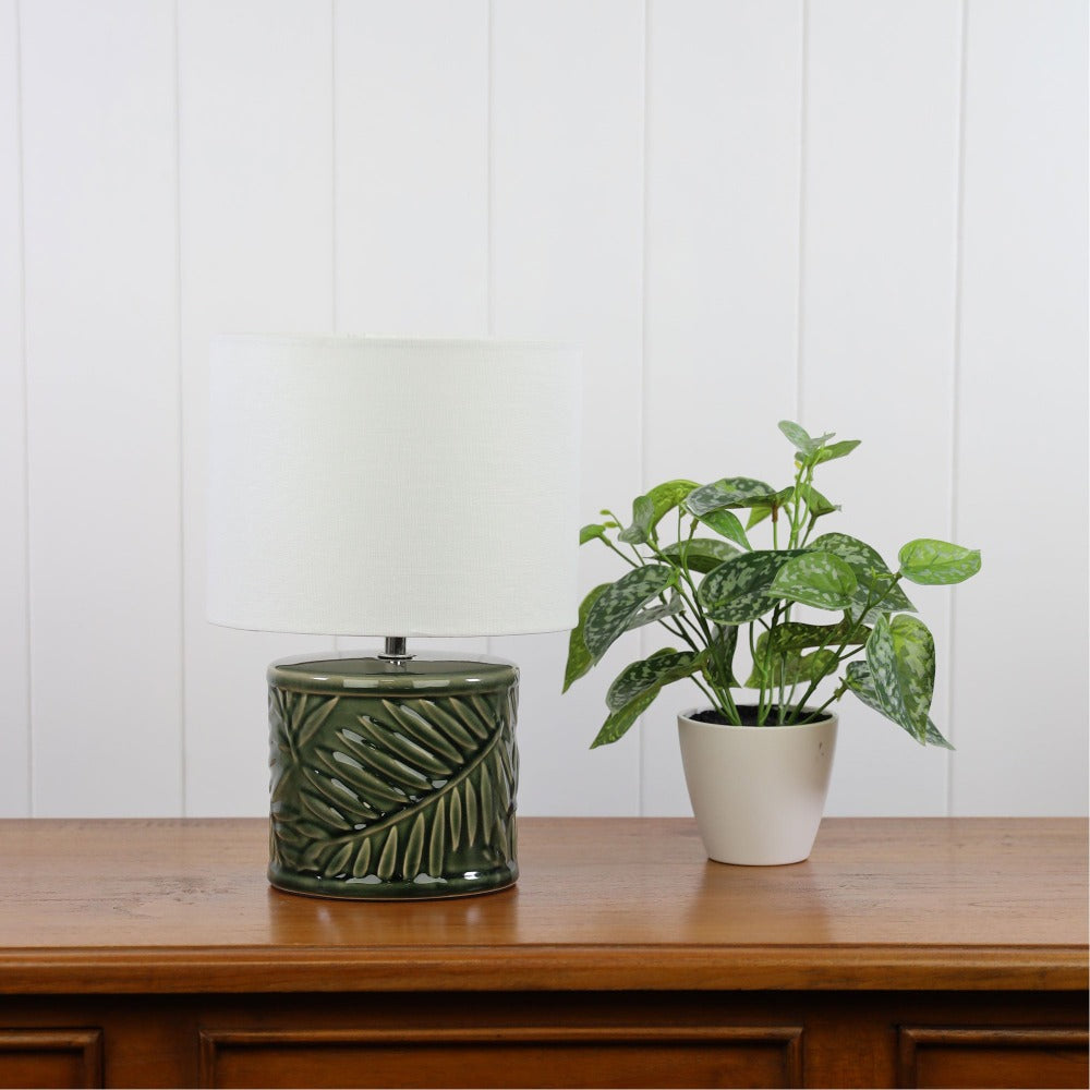 Kai Green Textured Ceramic Table Lamp