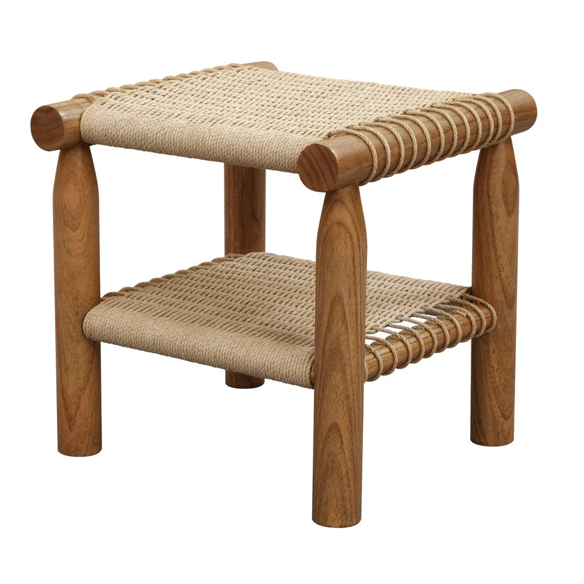 Kelly Handwoven Natural Rattan Lamp Table