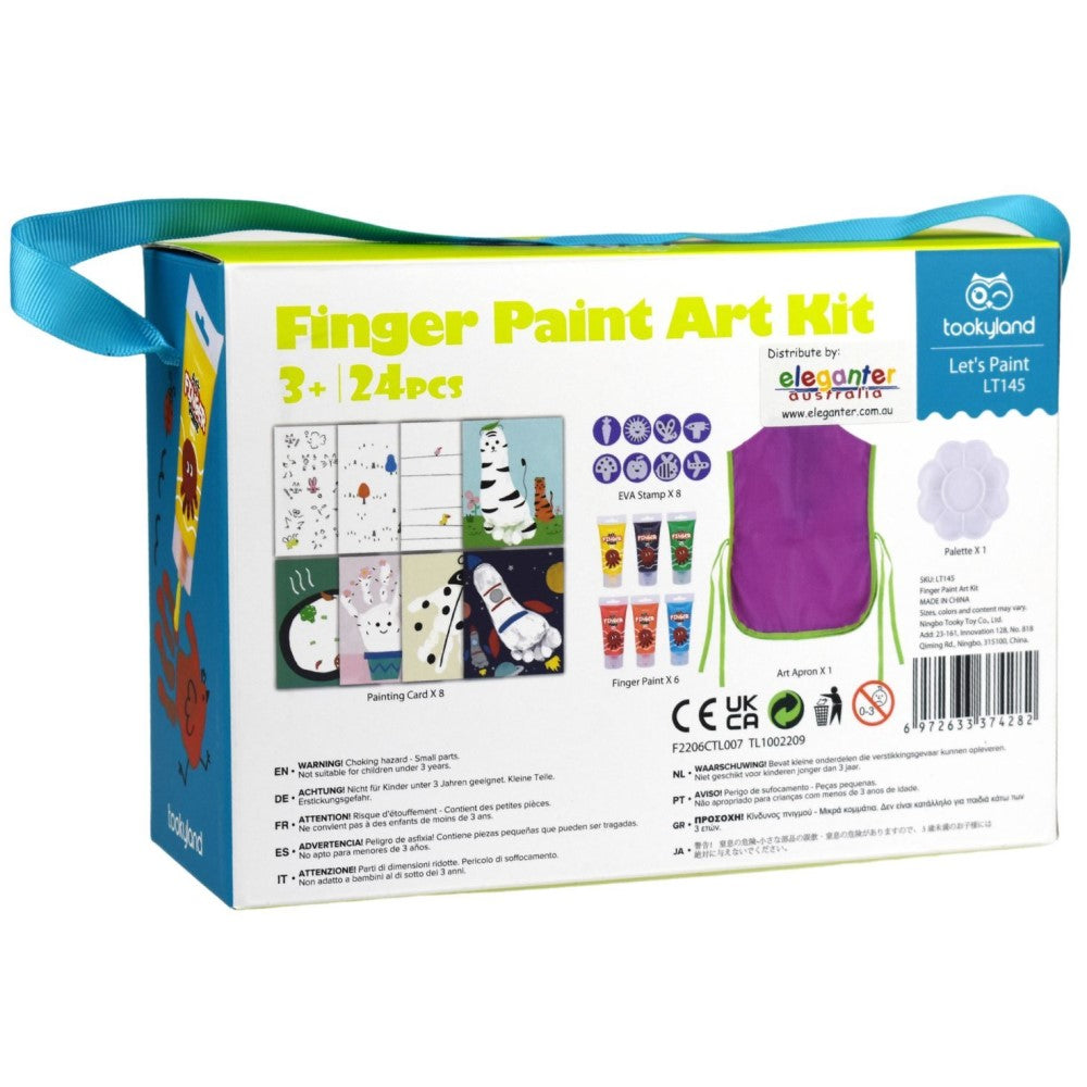 Kids 12 Colours Finger Paint Craft Kit