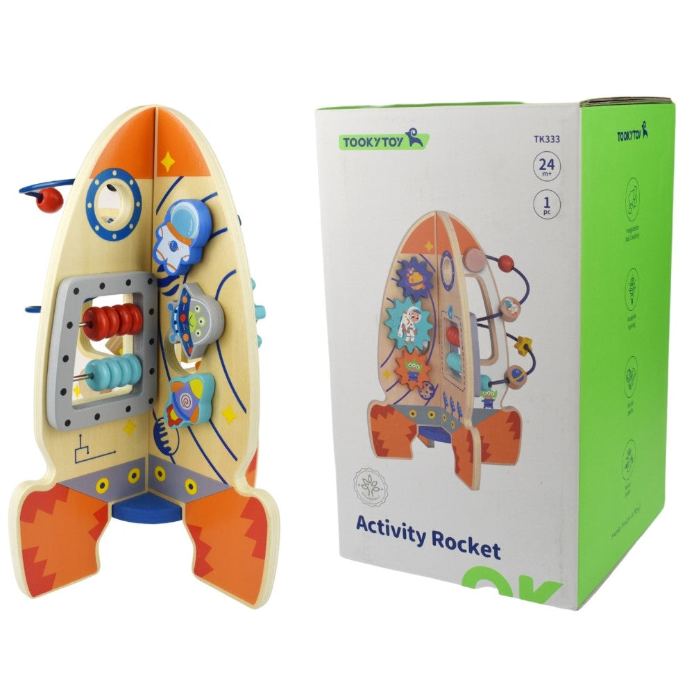 Kids Activity Wooden Rocket Playset