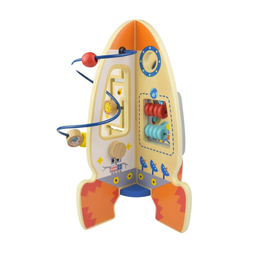 Kids Activity Wooden Rocket Playset