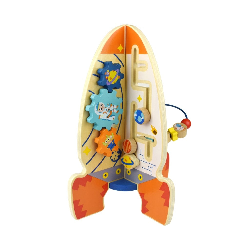 Kids Activity Wooden Rocket Playset