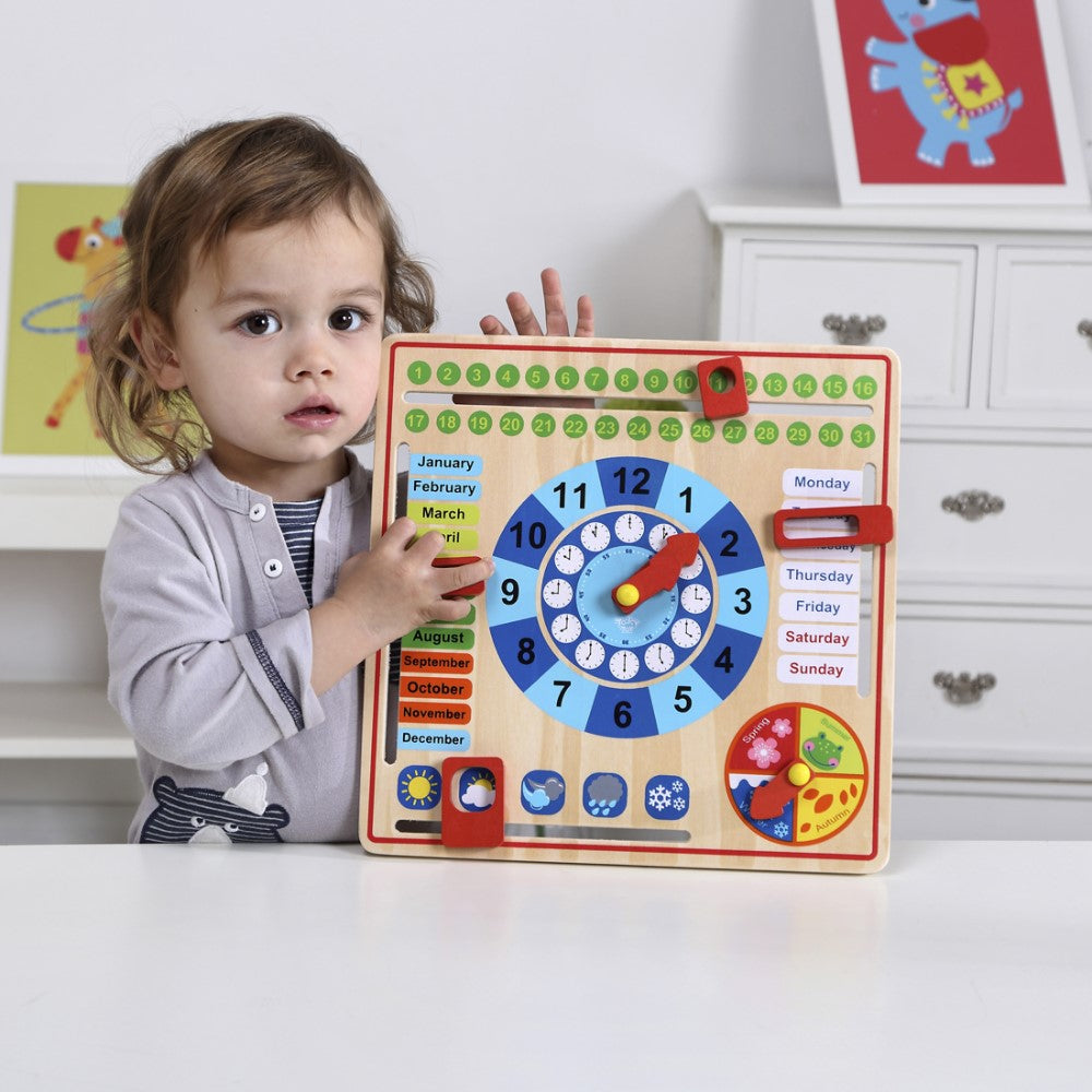 Kids Educational Wooden Wall Calendar