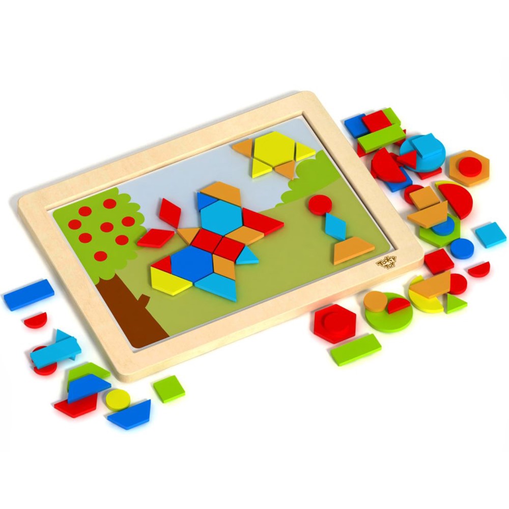 Kids Geometrical Shapes Magnetic Puzzle Board