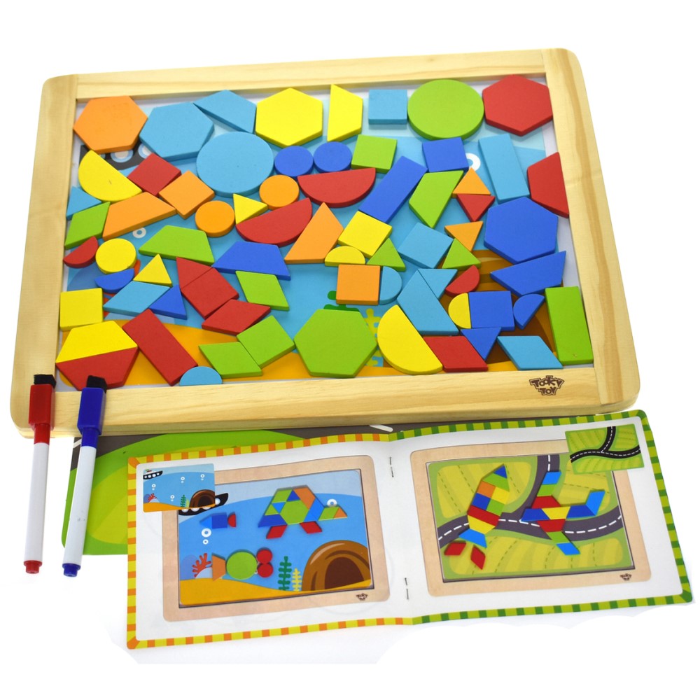 Kids Geometrical Shapes Magnetic Puzzle Board