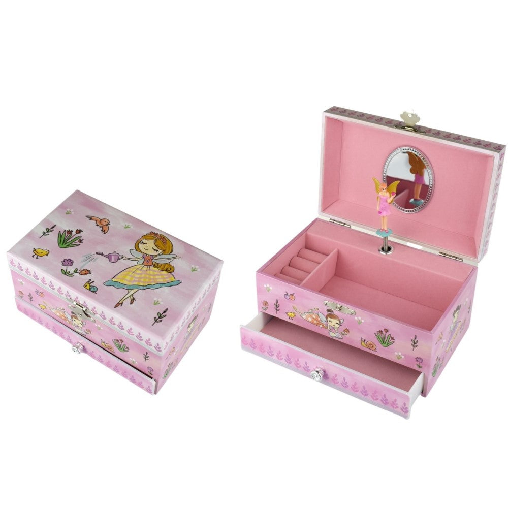 Watering Fairy Kids Keepsake Music Box With Drawer