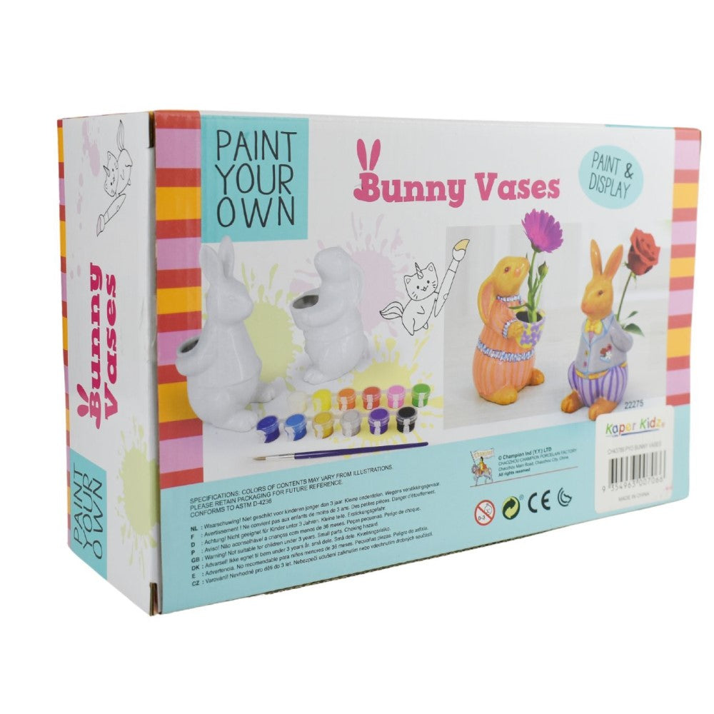 Kids Paint Your Own Bunny Vases Craft Kit