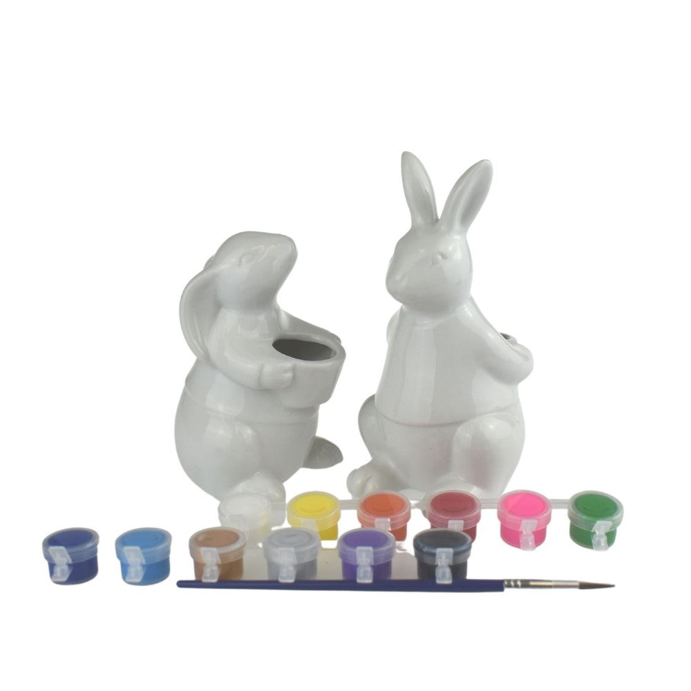 Kids Paint Your Own Bunny Vases Craft Kit