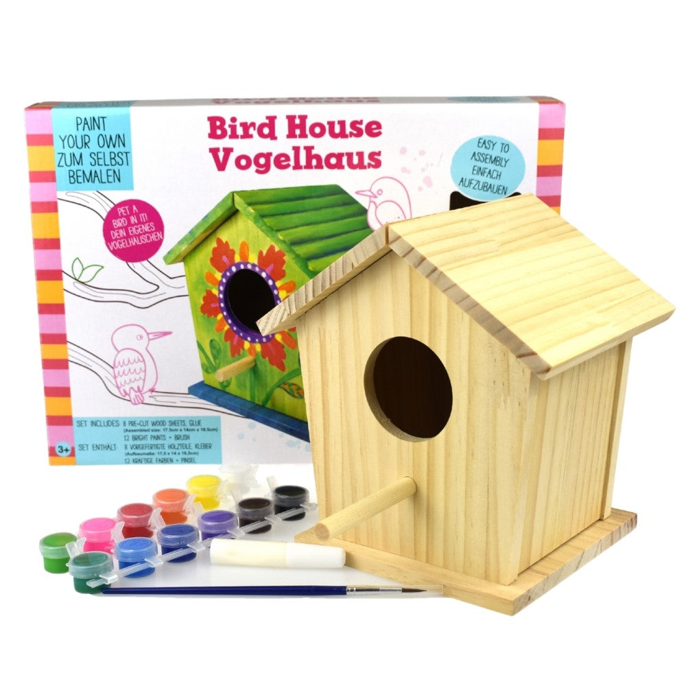 Kids Paint Your Own Bird House Craft Kit