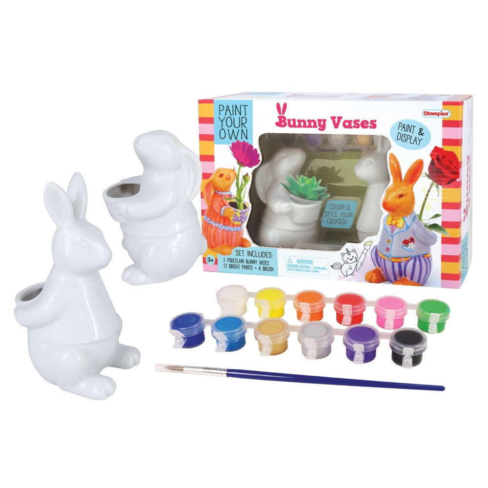 Kids Paint Your Own Bunny Vases Craft Kit