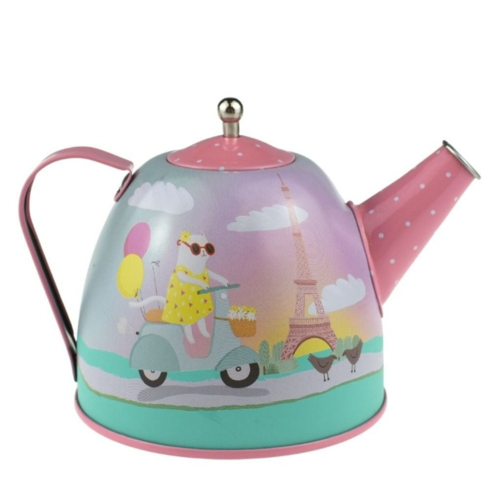 Kids Play Tin Tea Set - Animal Tourists 15Pcs