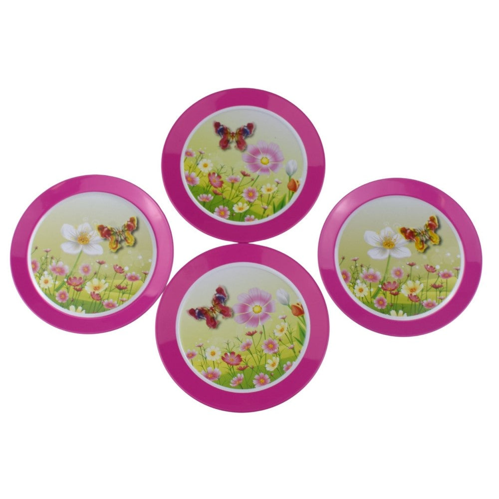 Kids Play Tin Tea Set - Pink Butterfly 15Pcs