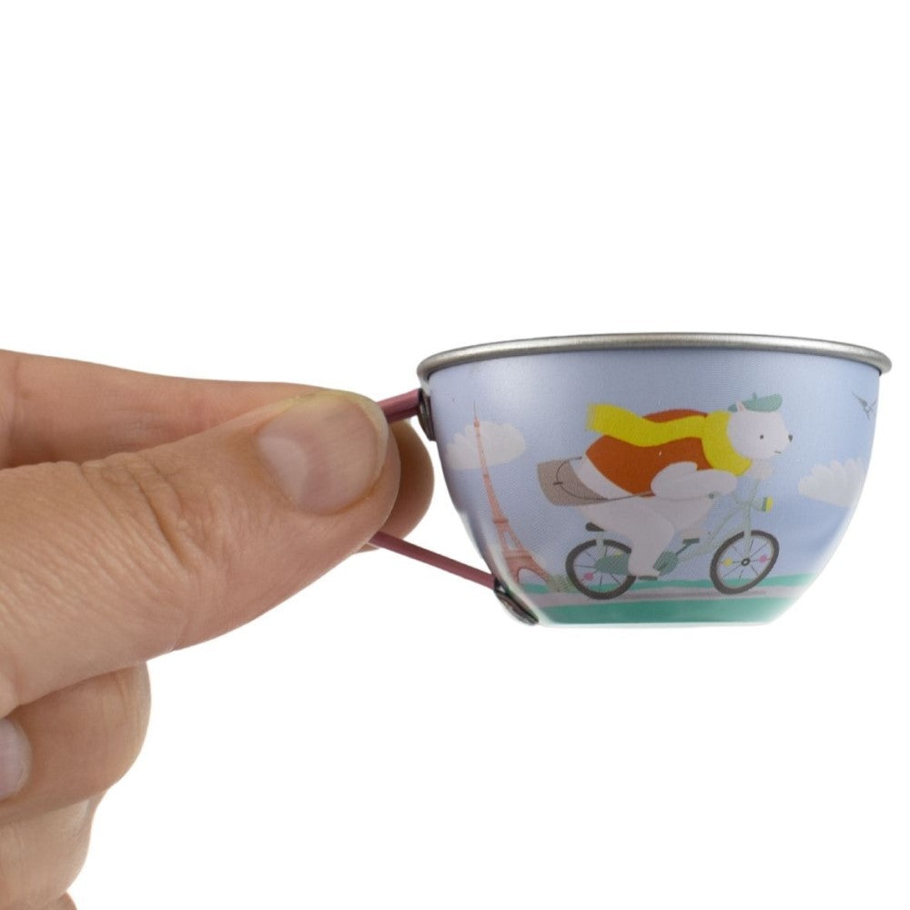 Kids Play Tin Tea Set - Animal Tourists 15Pcs