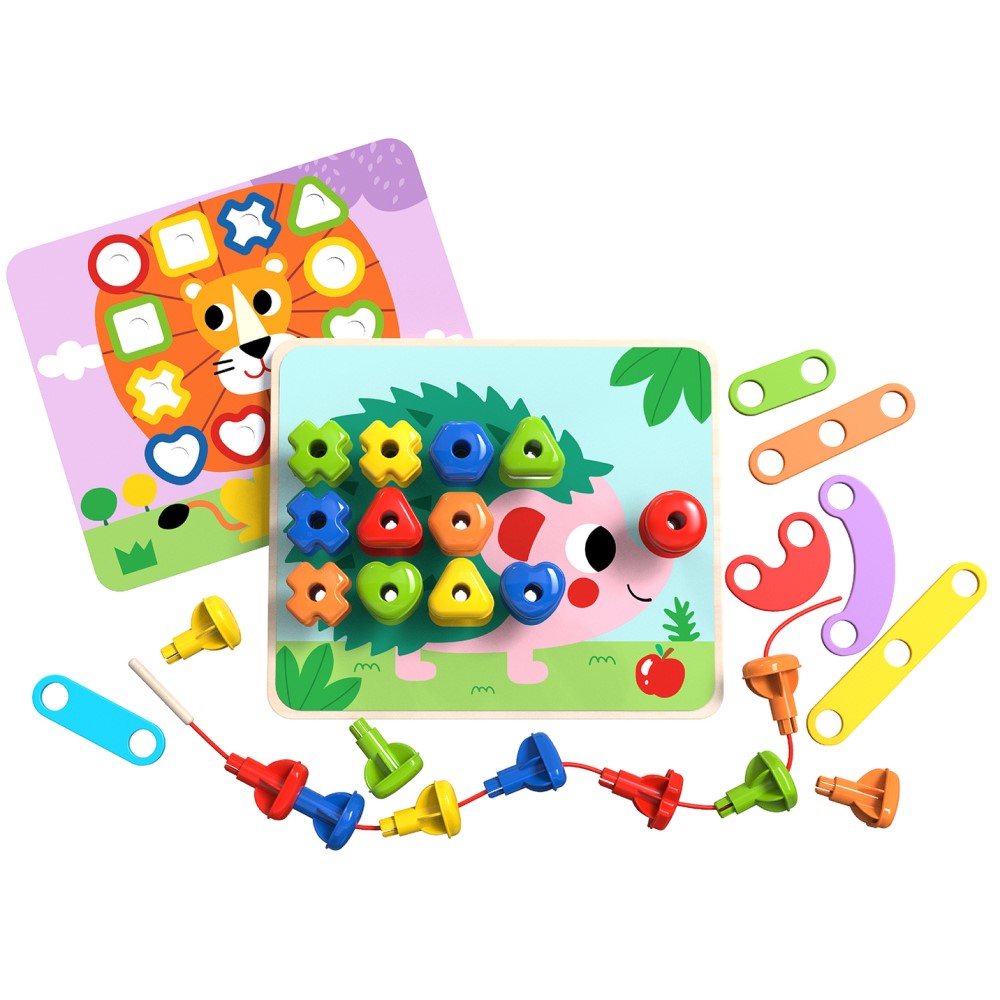 Kids Rainbow Wheels Stacking Peg Game