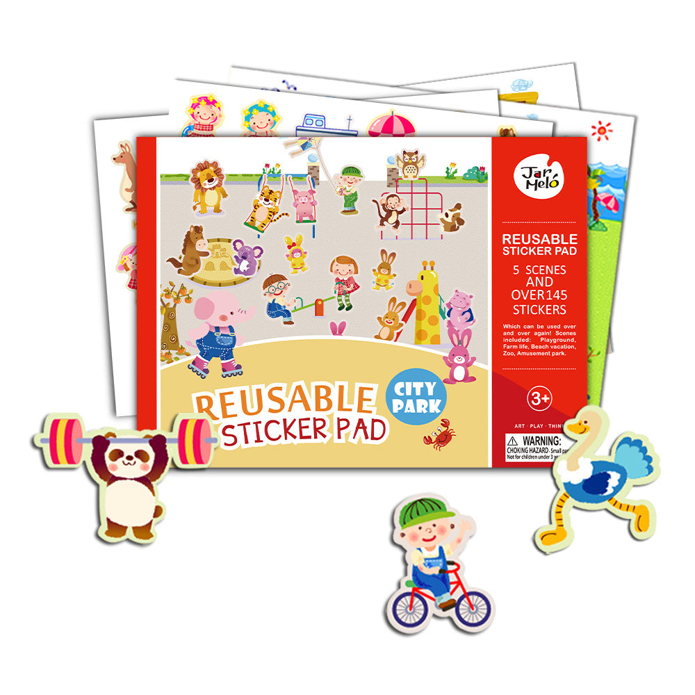 Kids Reusable Sticker Pad City Park Set